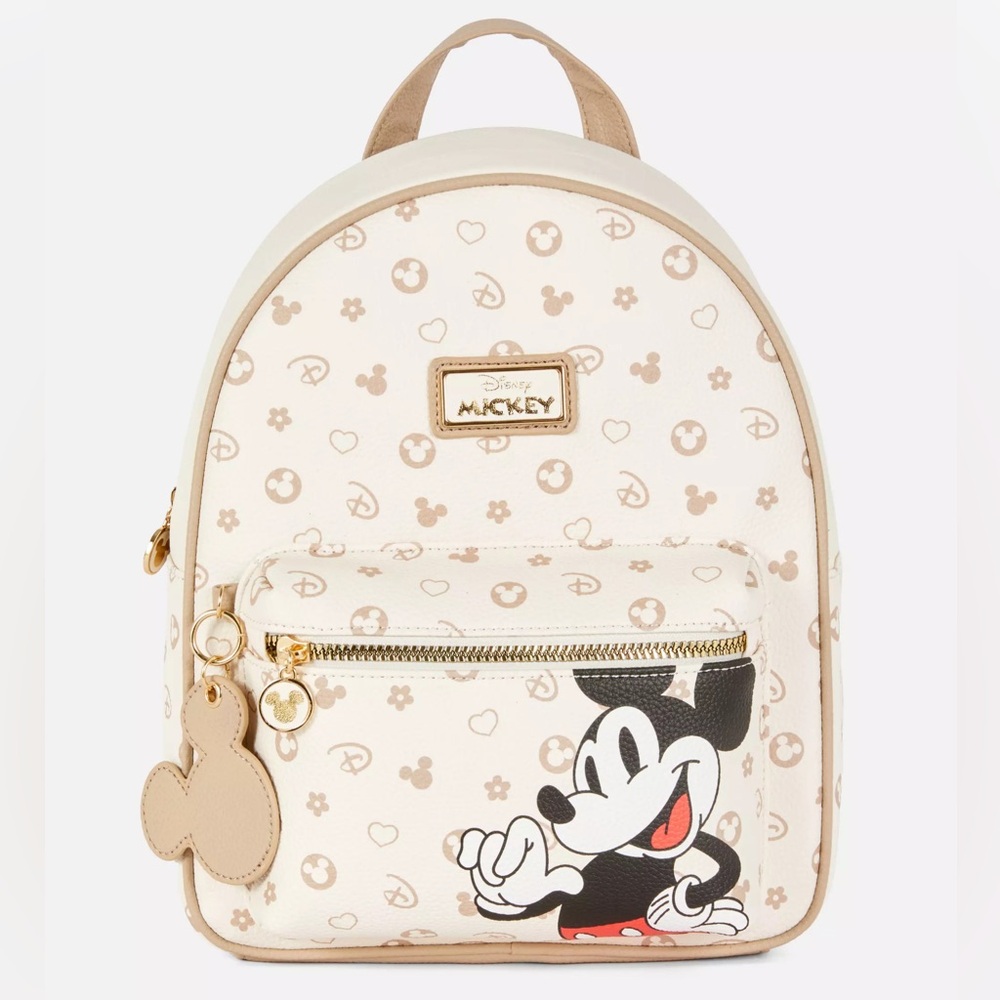Disney Cream and Tan Mickey Mouse Backpack